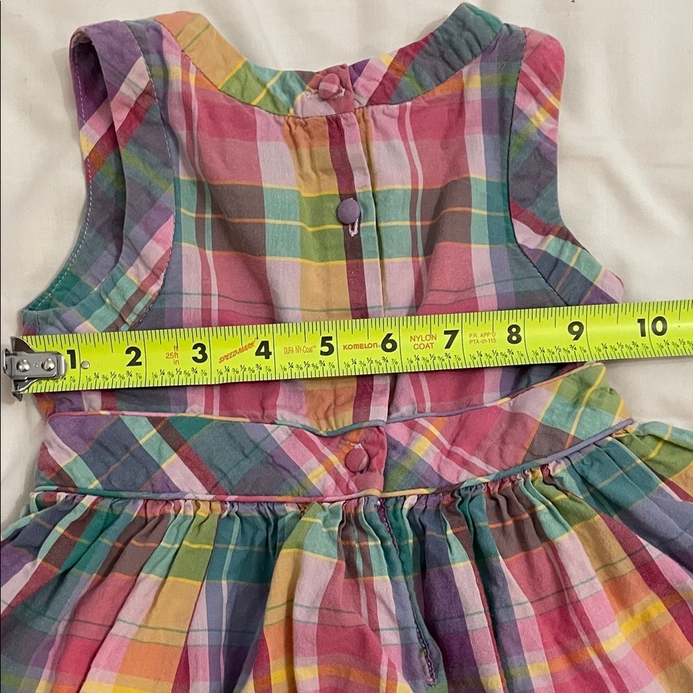 Ralph Lauren Plaid Madras Cotton Sleeveless Dress Infant Size 24 Months Preppy - Picture 7 of 12